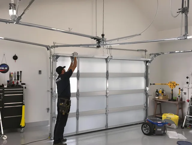Derby Garage Door Repair certified team performing precision garage door installation in Derby