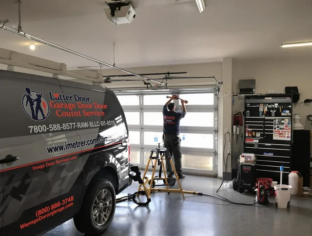 Derby Garage Door Repair team performing same-day garage door repair in Derby