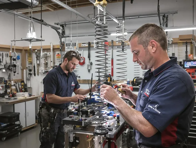 Garage door spring repair service by Derby Garage Door Repair in Derby